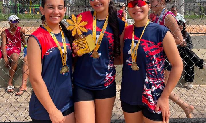 Apucaranenses são campeãs no vôlei de praia dos JOJUP´s