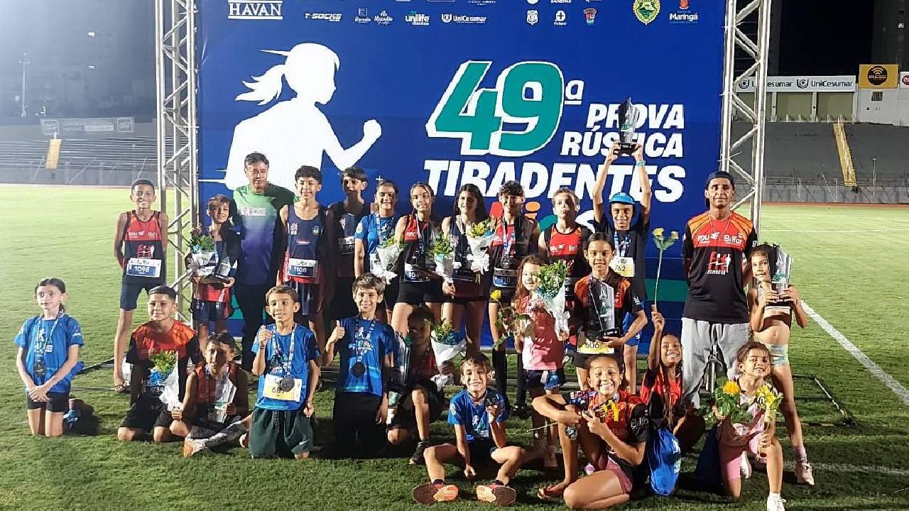 Equipe de atletismo de Apucarana é destaque na Prova Rústica Tiradentes Kids