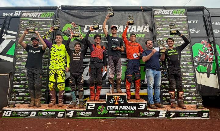 Jovem piloto apucaranense é destaque na Copa Paraná de Motocross