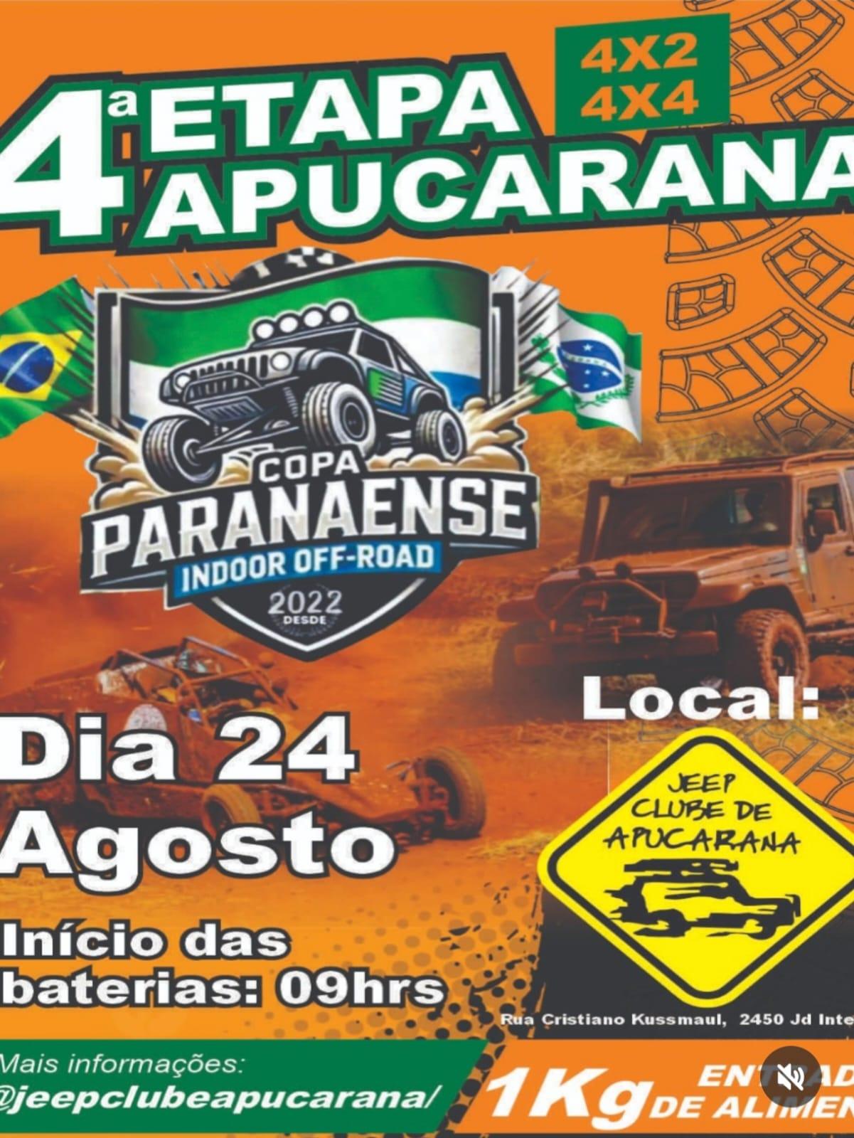 Apucarana realiza a 4ª etapa do Paranaense de Indoor Off Road