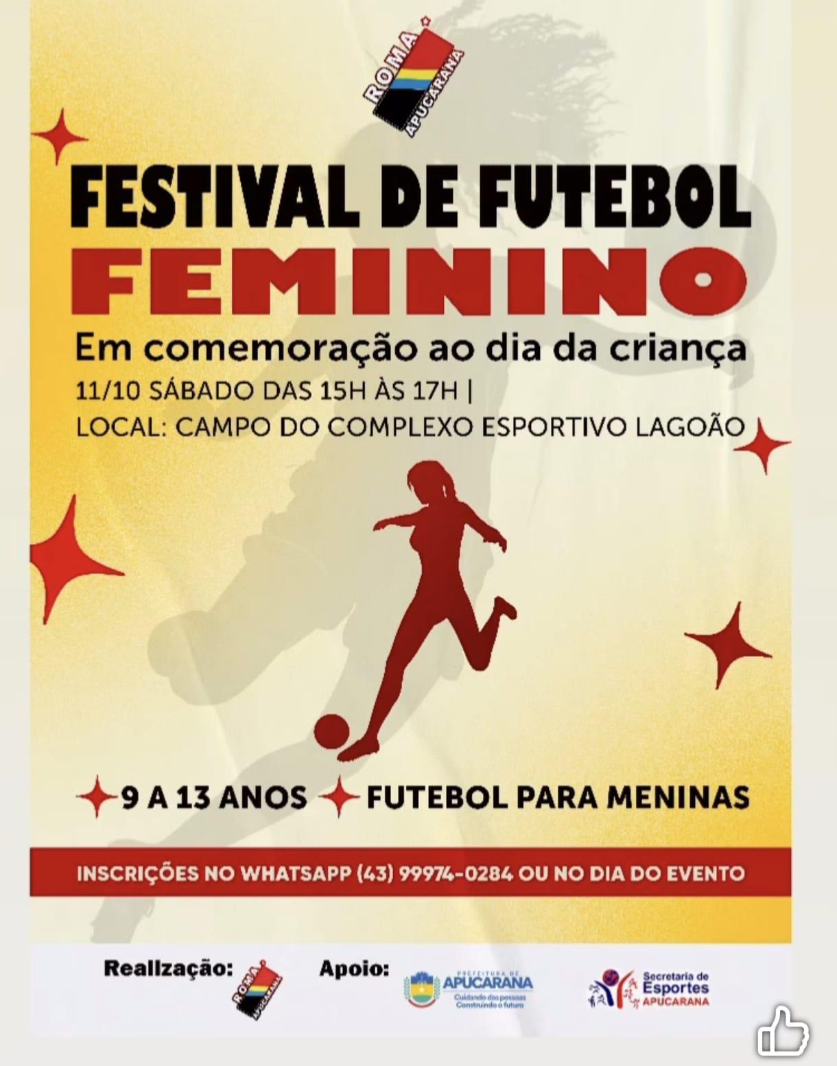Roma Apucarana realiza Festival de Futebol Feminino