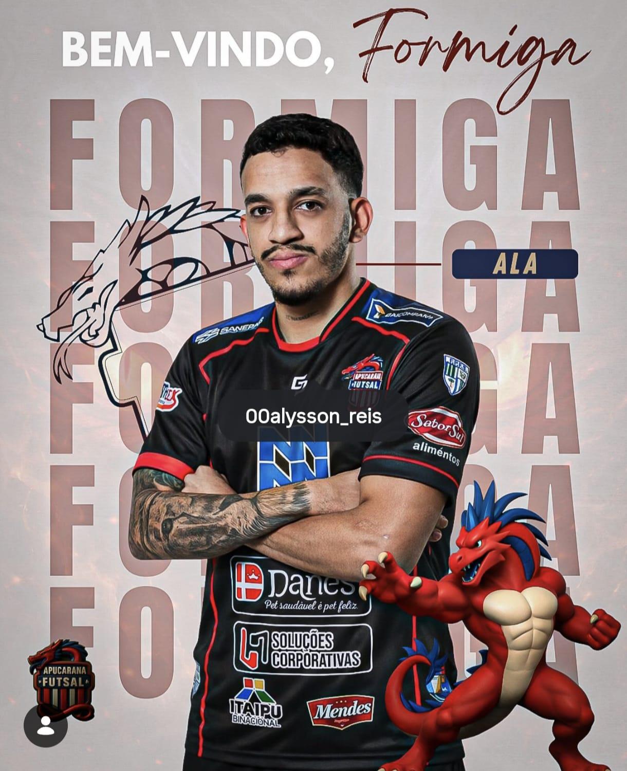 Apucarana Futsal contrata o ala Formiga para a Série Prata