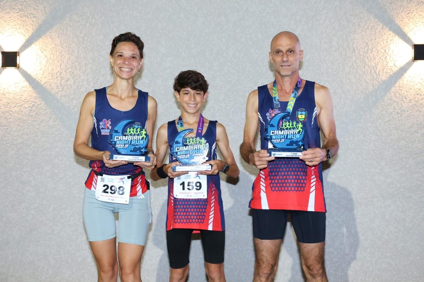 Família apucaranense se destaca na 2ª edição do Cambira Night Run