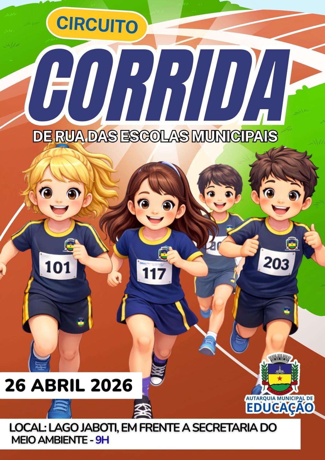 Circuito de Corridas de Rua das Escolas Municipais começa neste domingo