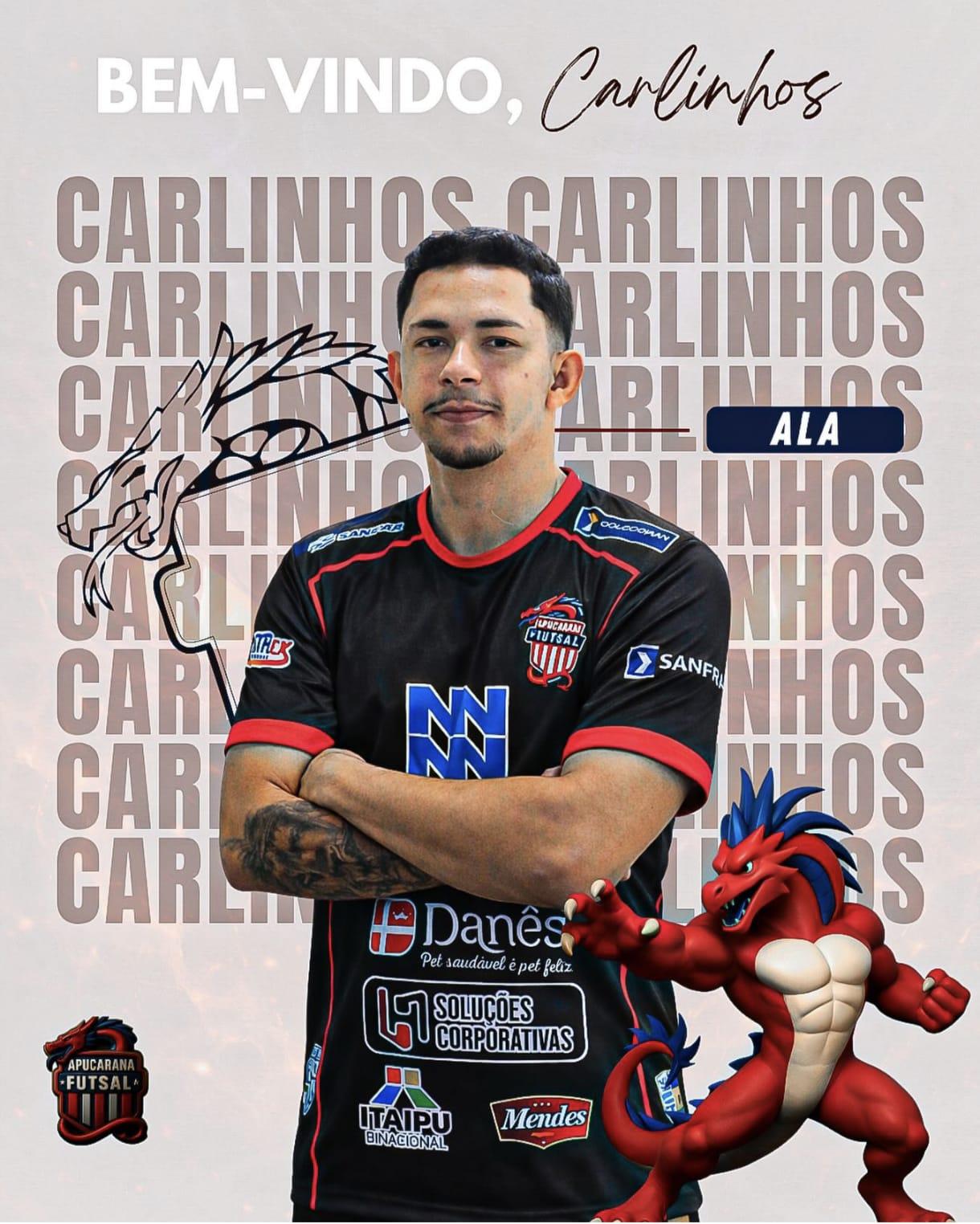 Quinto colocado na “Prata”, Apucarana Futsal contrata o ala Carlinhos