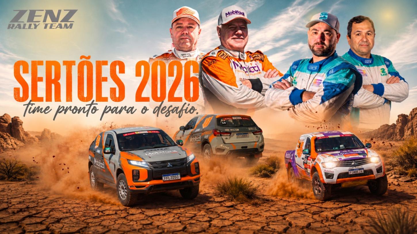 Equipe apucaranense embarca para o Rally dos Sertões 2026 com dois carros e dupla de pai e filho